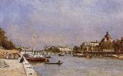 Stanislas lepine Paris,Pont des Arts oil painting reproduction